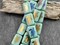 *6* 18x12mm Opaque Turquoise Sliperit Laser Tattoo Rectangle Turtle Beads